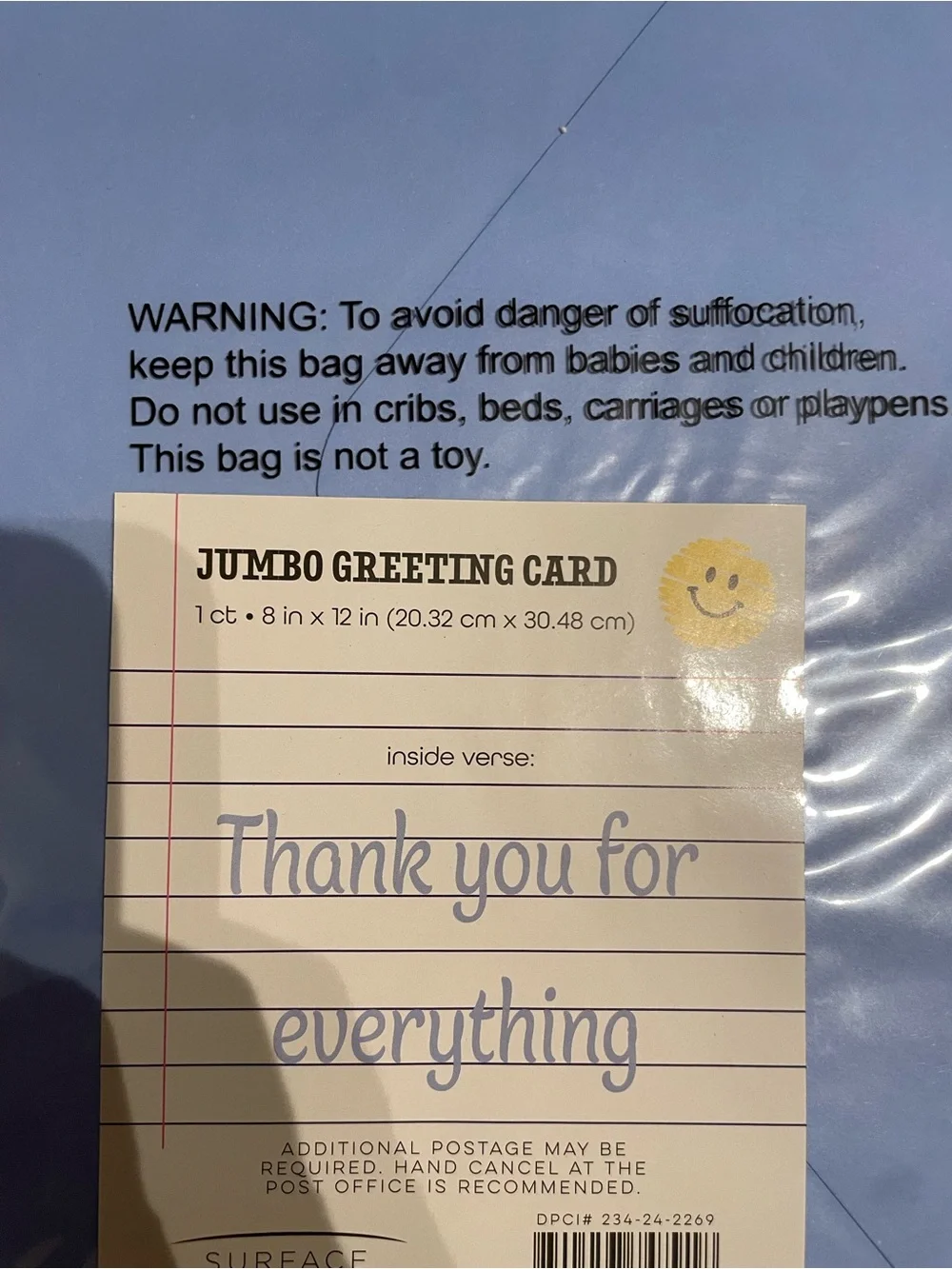 Jumbo Greeting Card 8”x12” with Envelope #1 Teacher You Are The Best” New